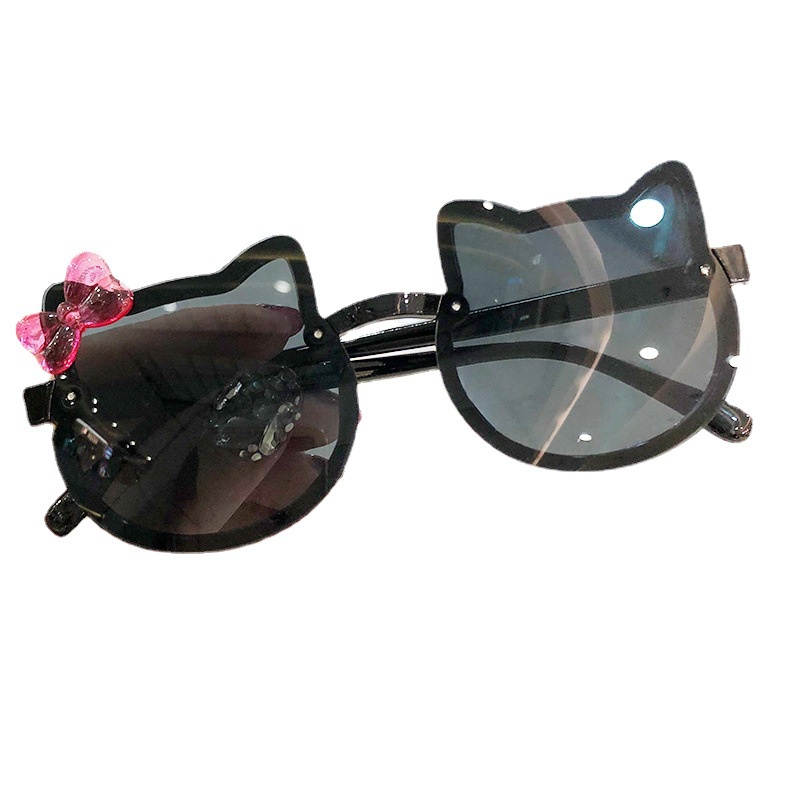 Kính mát gọng tròn màu trơn chống tia UV400 thời trang cho bé