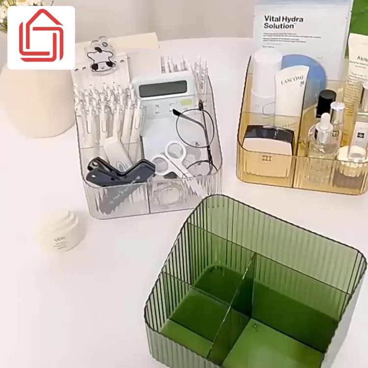 Hộp đựng mỹ phẩm để bàn đa năng, hộp để đồ đa năng trong suốt chất liệu nhựa Acrylic | BigBuy360 - bigbuy360.vn