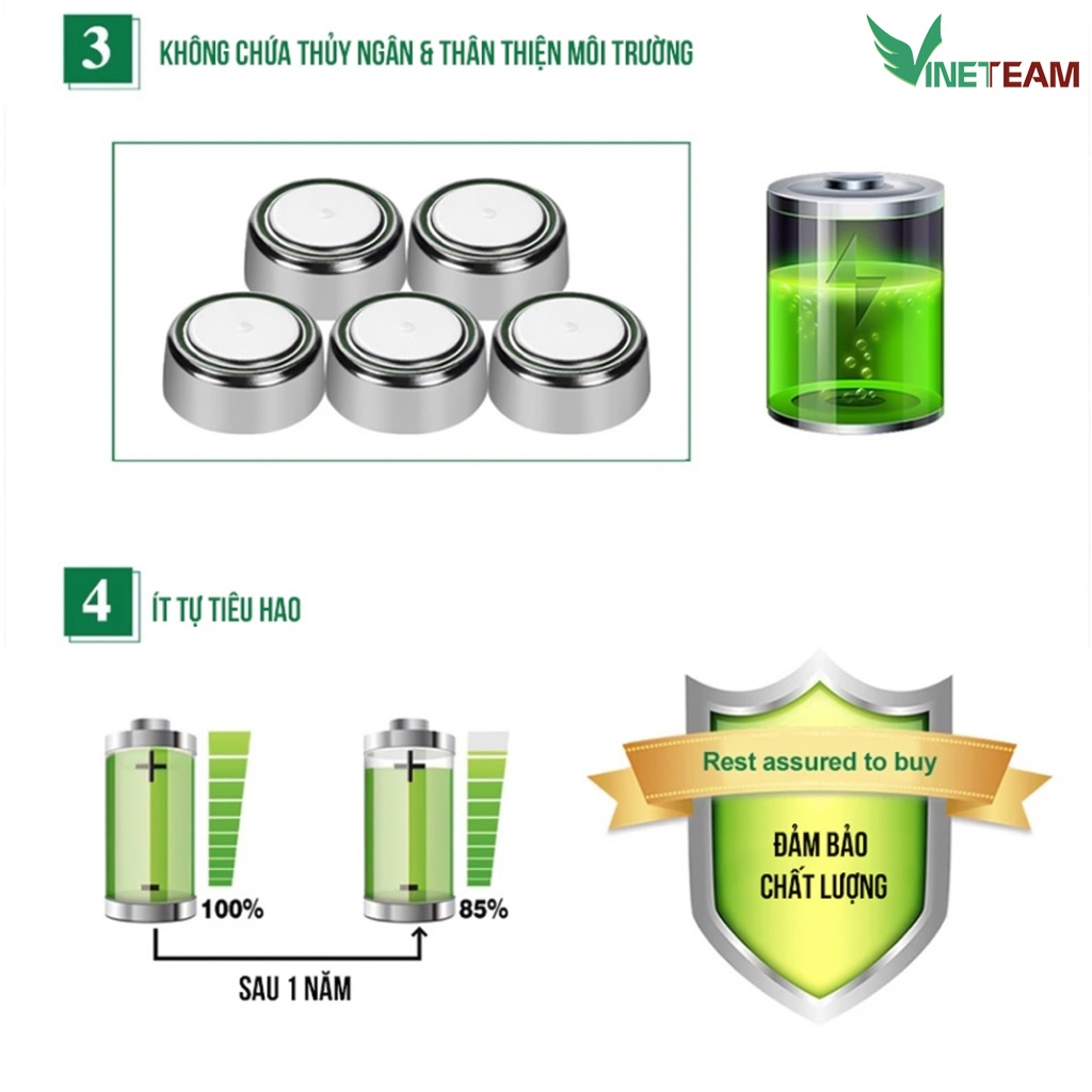 1 vỉ 10 viên pin cúc áo 1.5V AG10 / LR1130W / 389A / CX189 Alkaline Battery -dc4776