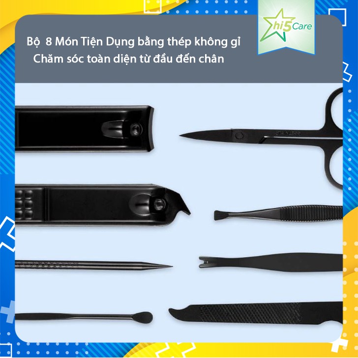 Bộ Bấm Móng Tay Chân 8 Món Tiện Dụng Cao Cấp bằng thép không gỉ