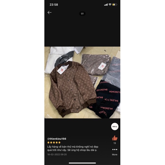 ❤️❤️ÁO KHOÁC BOMBER LV NÂU SANG CHẢNH