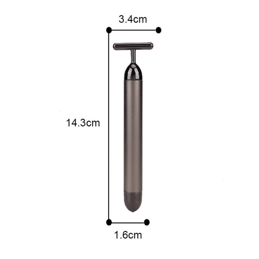 Máy rung mát xa da mặt hình chữ T bằng hợp kim kẽm đa năng cho nữ 14.3