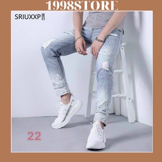 Quần jean nam rách chất bò màu xanh phong cách mới nhất 1998STORE