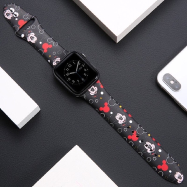 Dây cao su hình disney dễ thương dành cho Apple Watch