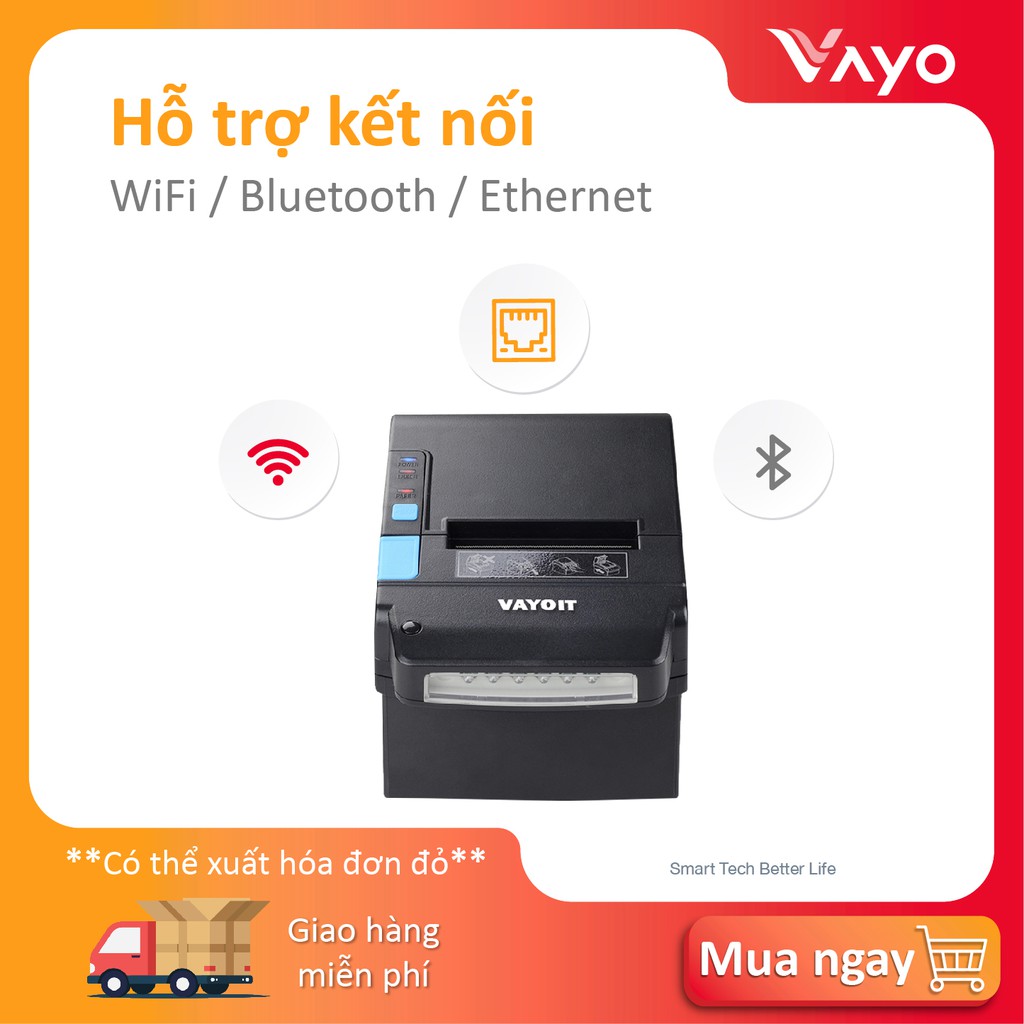 Máy in hoá đơn, máy in nhiệt, máy in bill 3 trong 1 Vprint thương hiệu Vayo