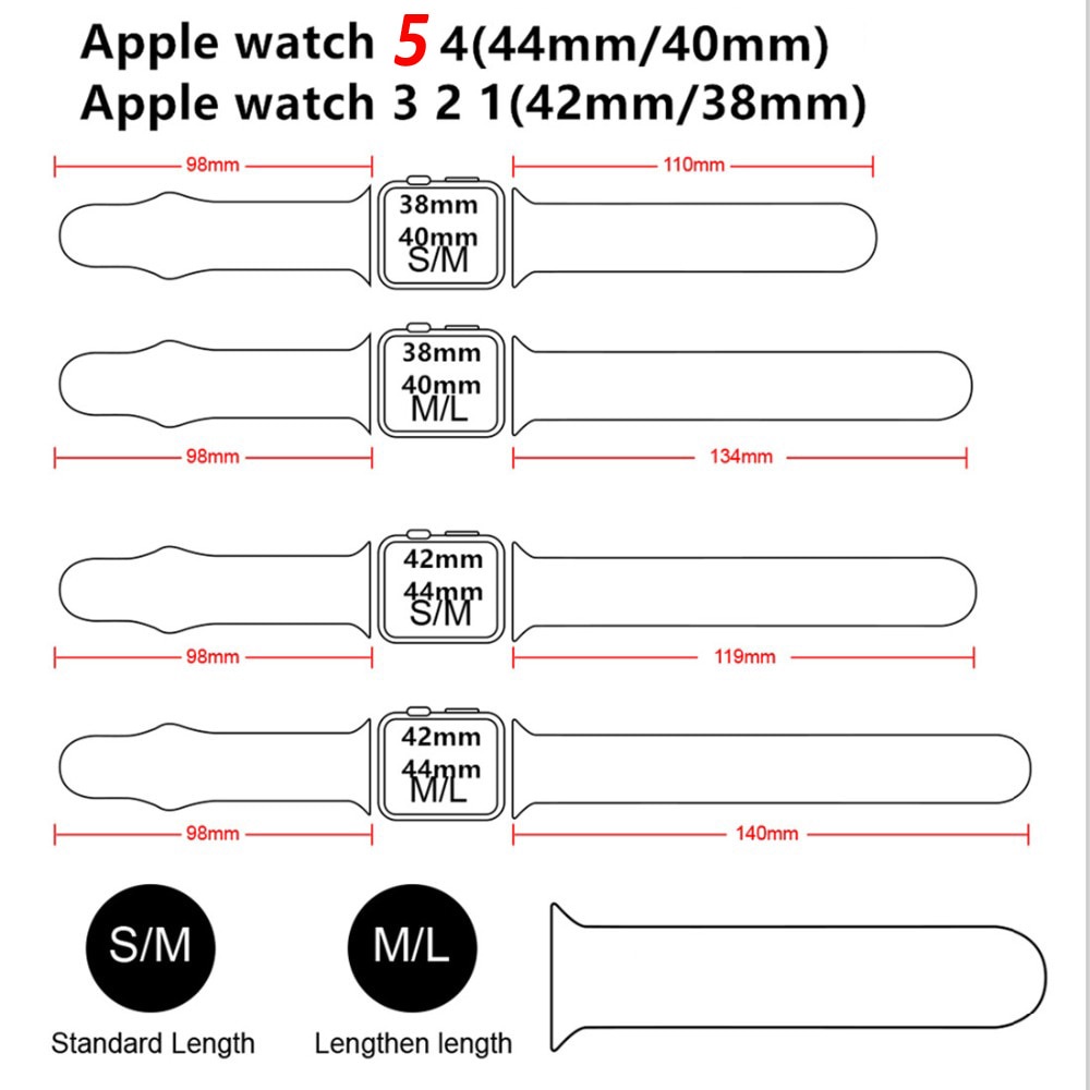 Dây Đồng Hồ Thay Thế Tzuzl Chất Liệu Silicon Cho Đồng Hồ Thông Minh Apple Watch 40mm 44mm 38mm 42mm