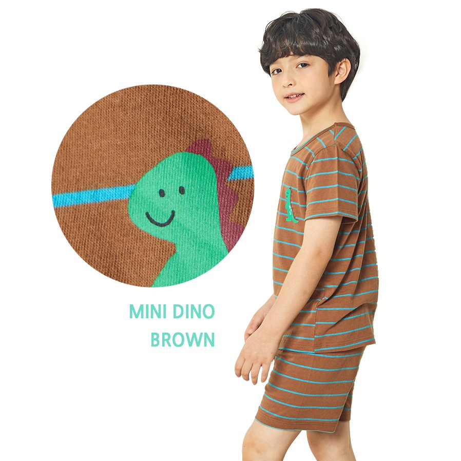 Đồ bộ ngắn tay quần áo thun cotton mịn mặc nhà mùa hè cho bé trai Unifriend Hàn Quốc U3028