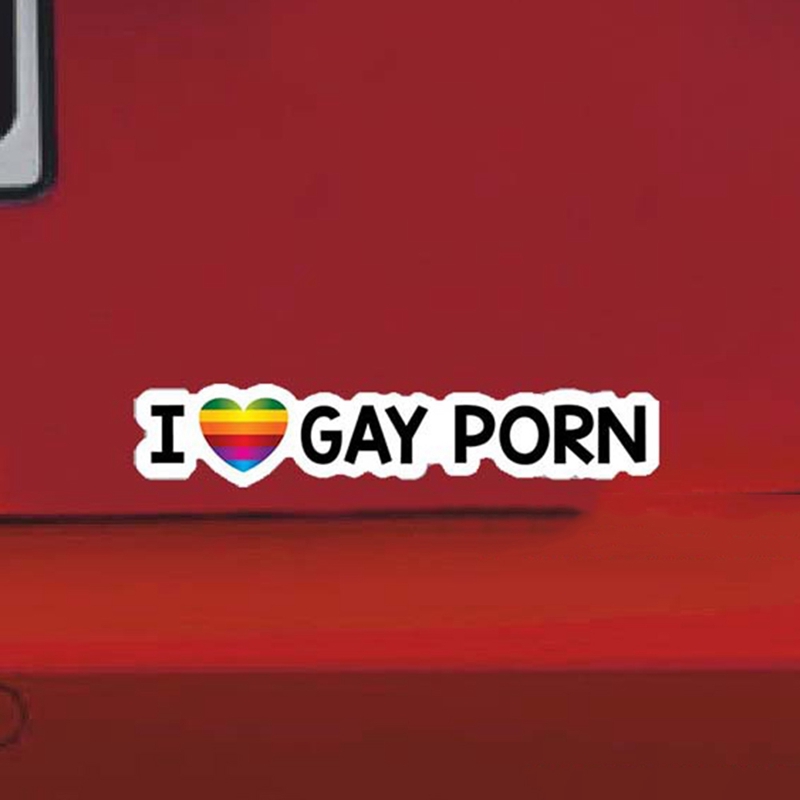 Decal Dán Xe Hơi Chữ I Love Gay Porn