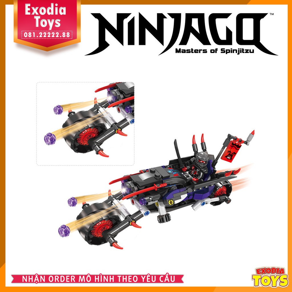 Xếp hình Ninjago đua xe đường phố đuổi bắt Snake Jaguar - Đồ Chơi Lắp Ghép Sáng Tạo - LEDUO 76015