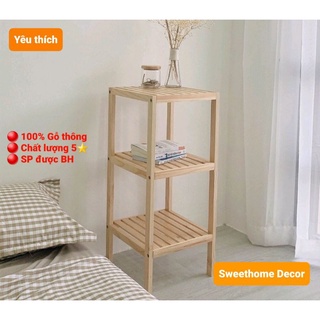 Kệ gỗ vuông 3 tầng ✅ 100% gỗ thông tự nhiên ✅