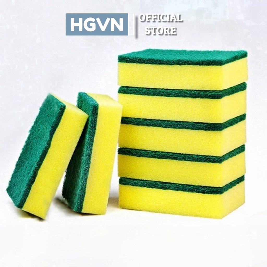 Miếng Rửa Bát Cọ Xoong 2 Mặt Vàng Xanh #BP104 #199