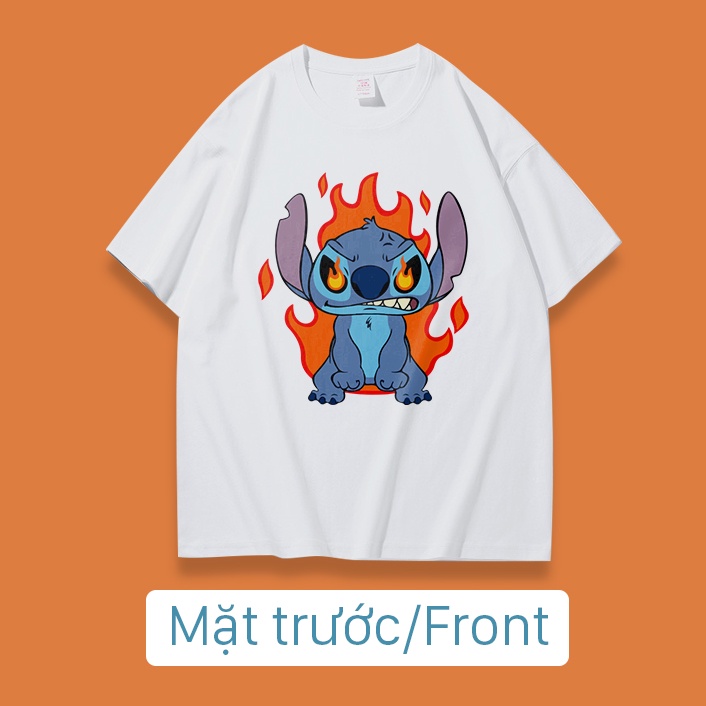 Áo thun nữ tay lỡ freesize phông form rộng Unisex In Hình Stitch