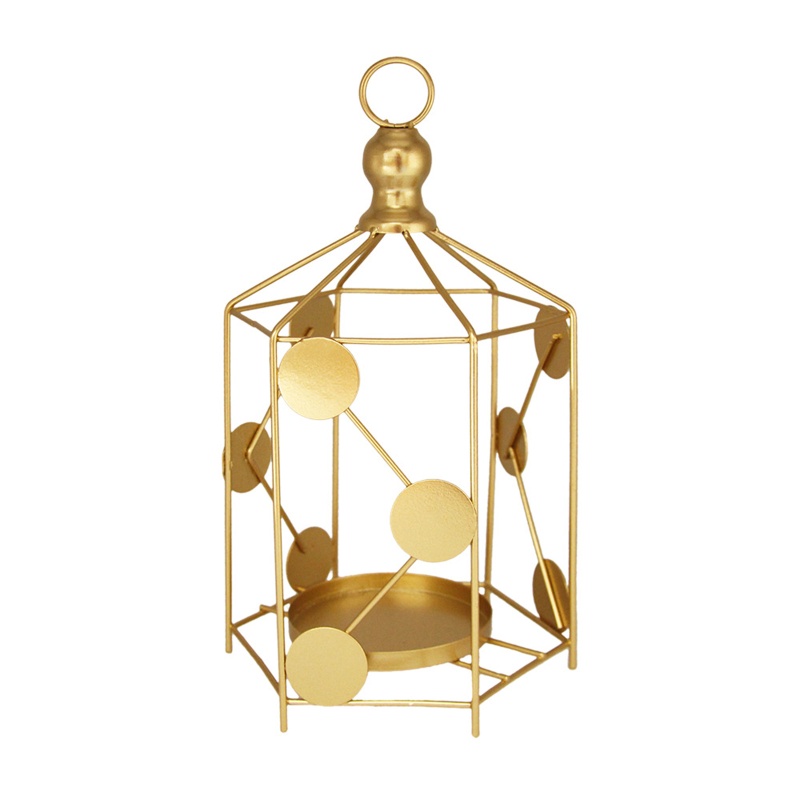 Giá Đỡ Nến Bằng Kim Loại Mạ Vàng Sang Trọng Phong Cách Bắc Âu