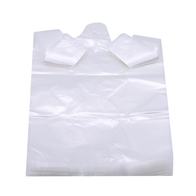 Set 100 Túi Nhựa Trong Suốt Đựng Đồ Mua Sắm Có Tay Cầm Tiện Dụng