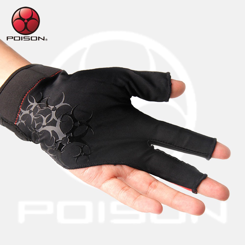 POISON găng tay bida Găng tay Một mảnh chống trượt Vải Lycra Găng tay Hồ bơi Găng tay Bi da Găng tay Bi-a Phụ kiện