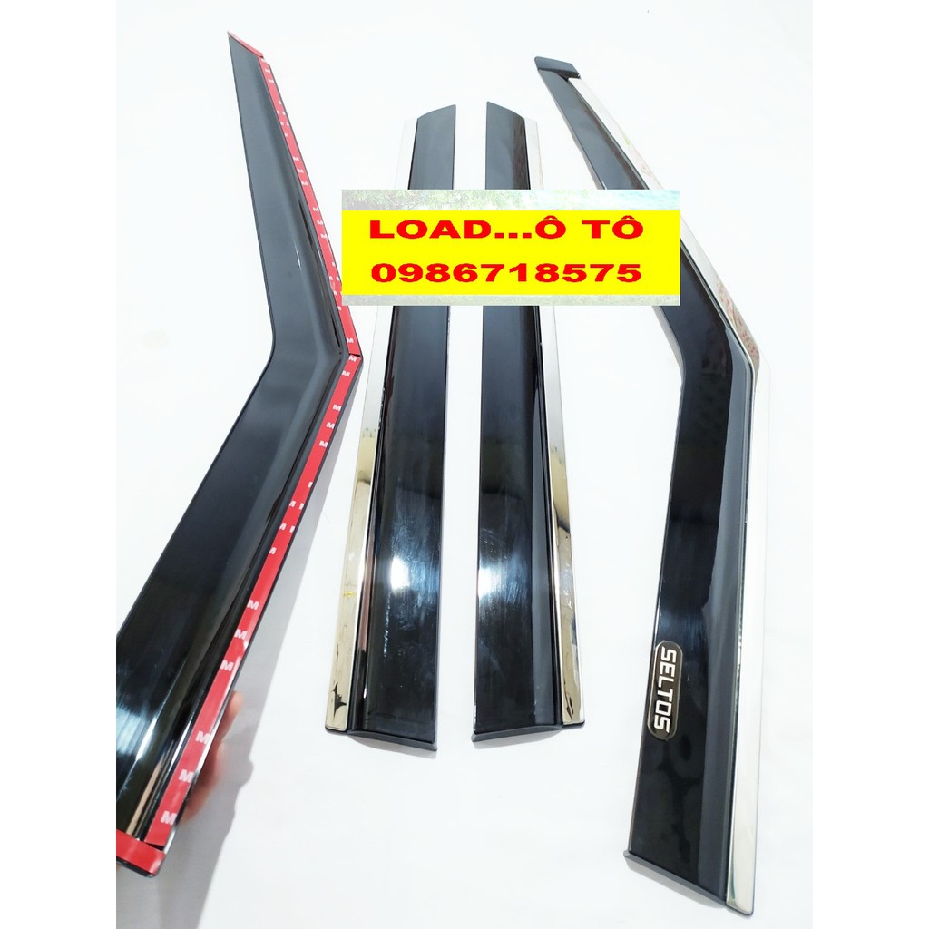 Vè Che Mưa Xe KIA Seltos 2023-2020 Chỉ Inox Cao Cấp, Hàng Chất Lượng Nhất Việt Nam
