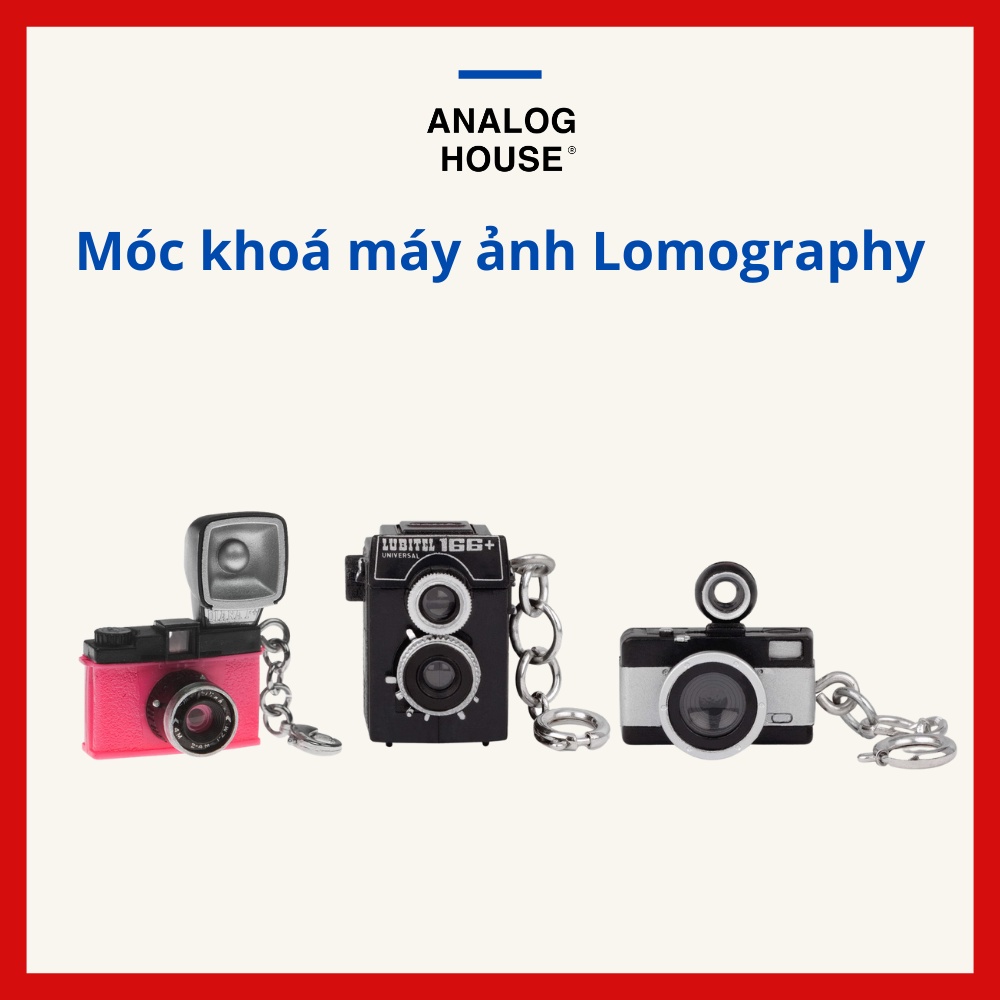 Móc khoá máy ảnh film Lomography thu nhỏ mẫu Diana, Lubitel, Lomo LCA+