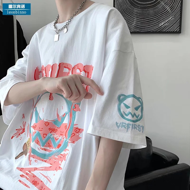 Áo Thun Tay Ngắn Cá Tính Thời Thượng Cho Nam Size M-3Xl
