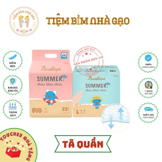 (Freeship) Bỉm Penelope thin thin summer mẫu 2022 nội địa hàn L32m/XL26m/XXL22m/XXXL20m.