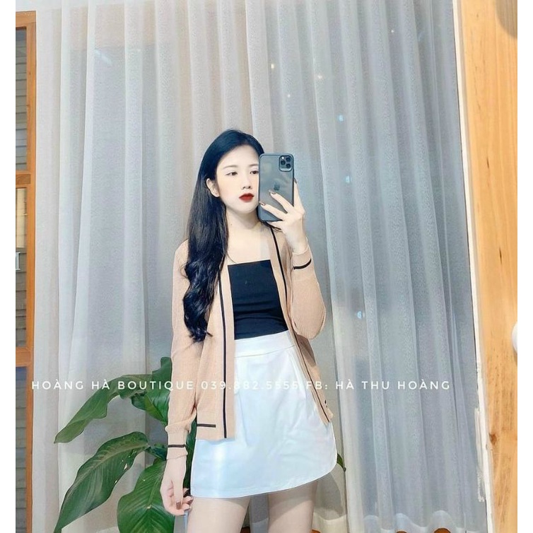 Áo cadigan len mỏng viền hàng QCL1