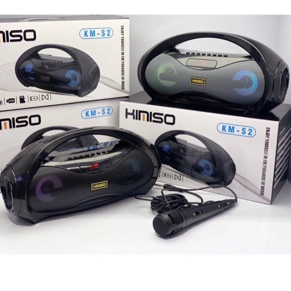 Loa Bluetooth Karaoke Kimiso KM s1  Tặng Kèm 1 míc hát có dây cắm trực tiếp âm bass hay