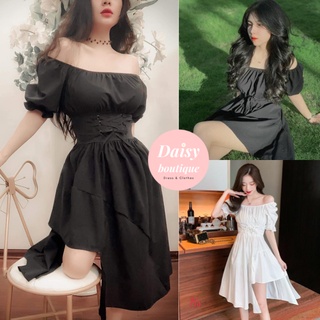 Váy đan dây lệch tầng xẻ tà, đầm có size cho người Bigsize, siêu tôn dáng Daisy Boutique SP000124