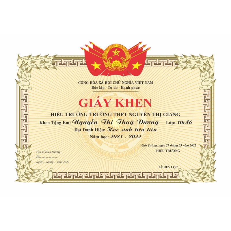 In bằng khen, giấy khen, giấy chứng nhận học sinh,công ty, spa  A5, A4, A3 thiết kế theo yêu cầu
