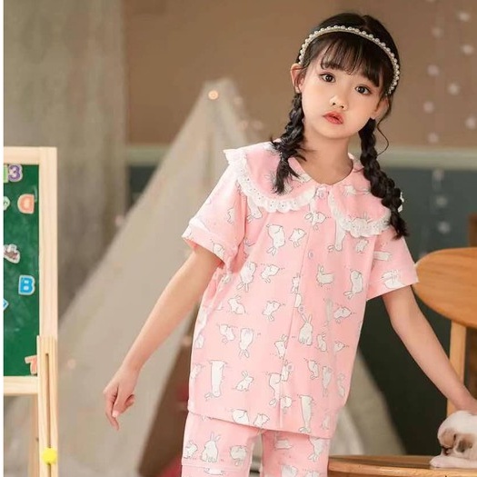 Bộ Pijama Cho Bé Gái Mặc Mùa Hè Hàng Quảng châu size 90-130(10-27kg), Đồ Bộ Pijama QiQi Nhiều Mẫu size 1-6 tuổi