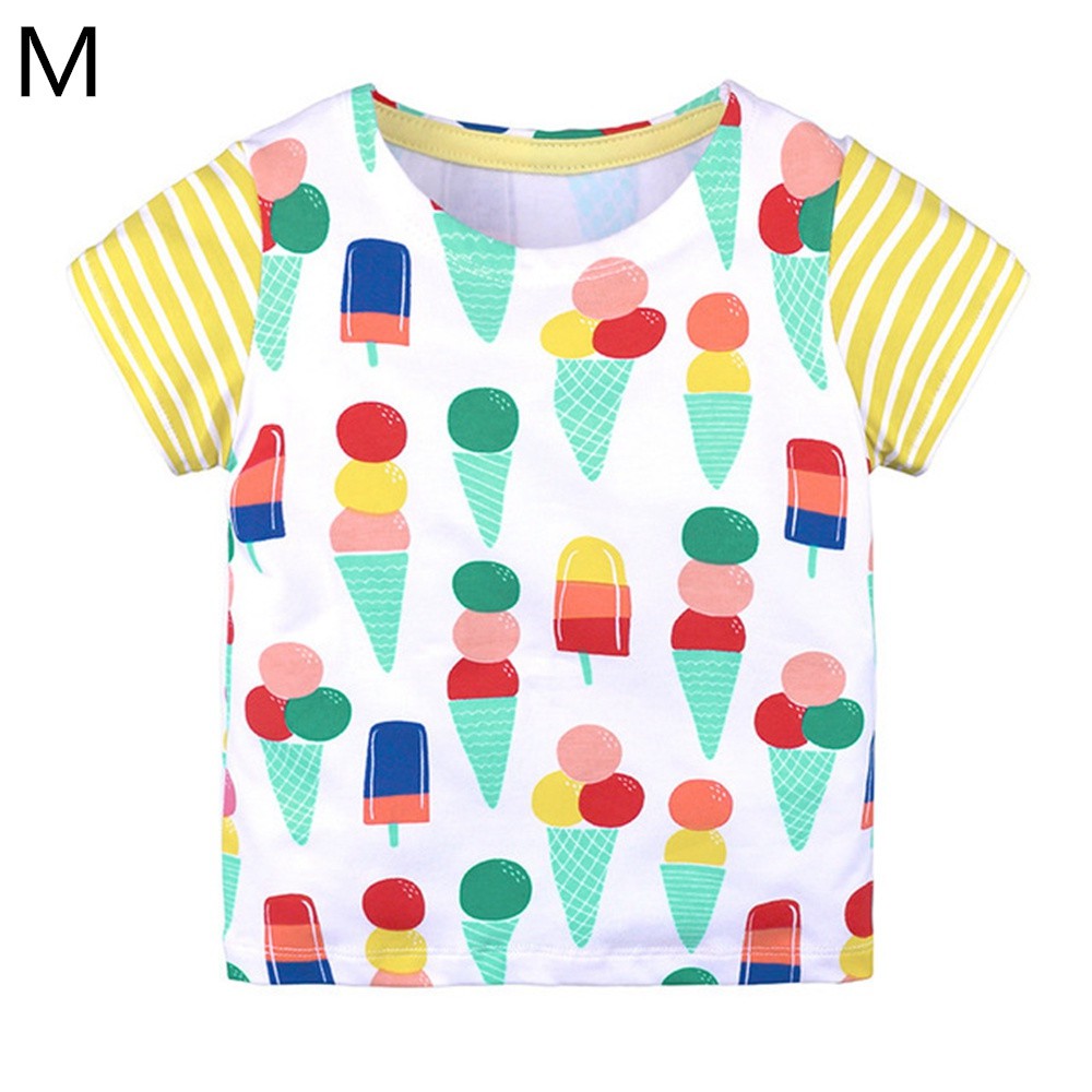 1-6Yrs Infant Baby Tshirt Girl Boy Soft Cotton Shirts Short Sleeve Top