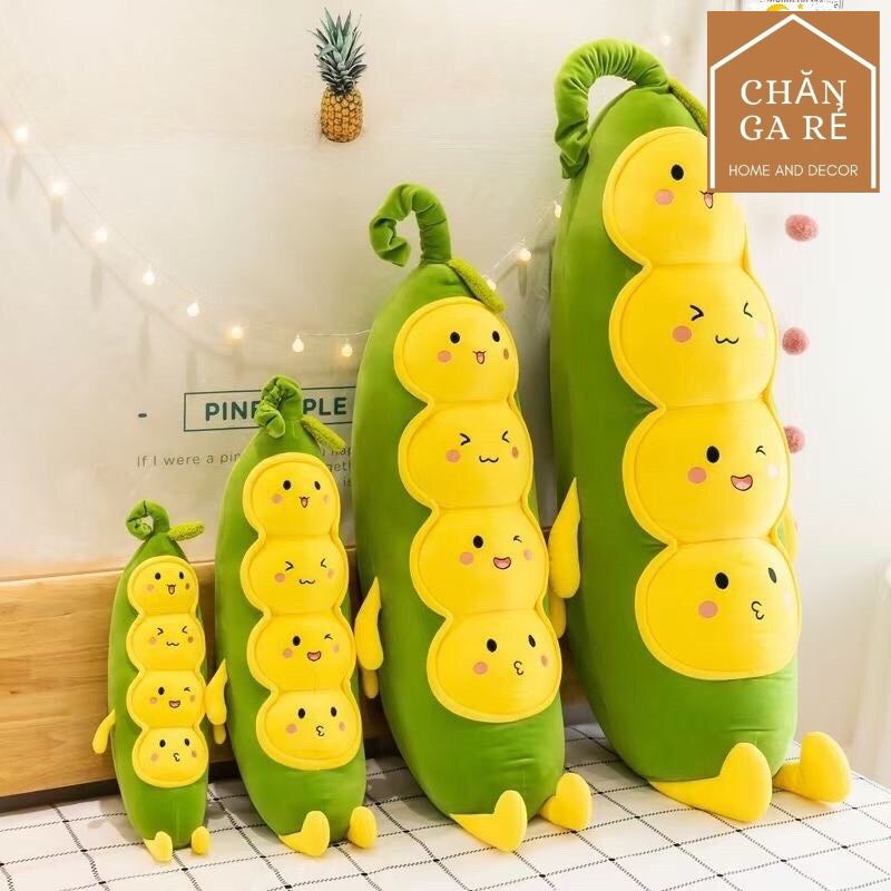 Gấu Bông Sâu Đậu, gối ôm hình Thú Nhồi Bông cho bé Sâu bông Cao Cấp 100% là bông gòn 3D - Siêu Mềm Mịn 70cm - 1m1_1m4