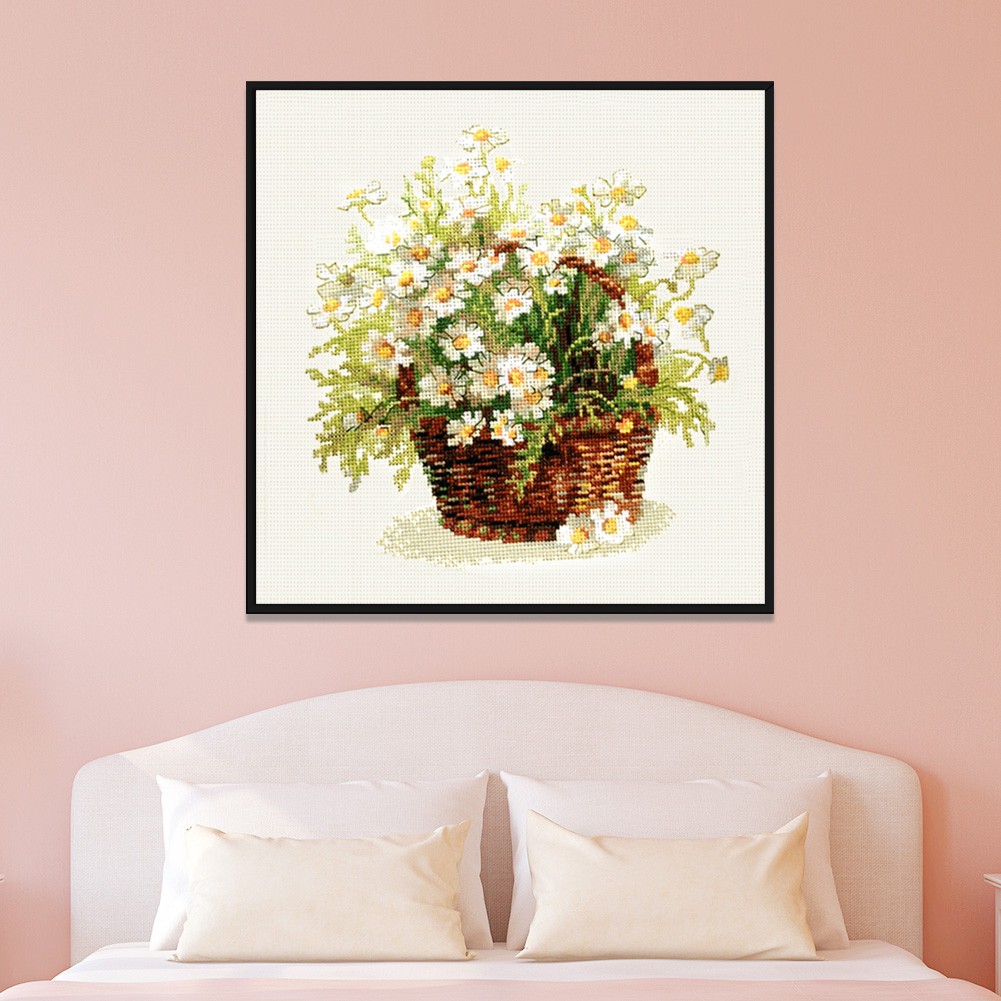 Bộ Tranh Thêu Chữ Thập Hình Hoa 11ct