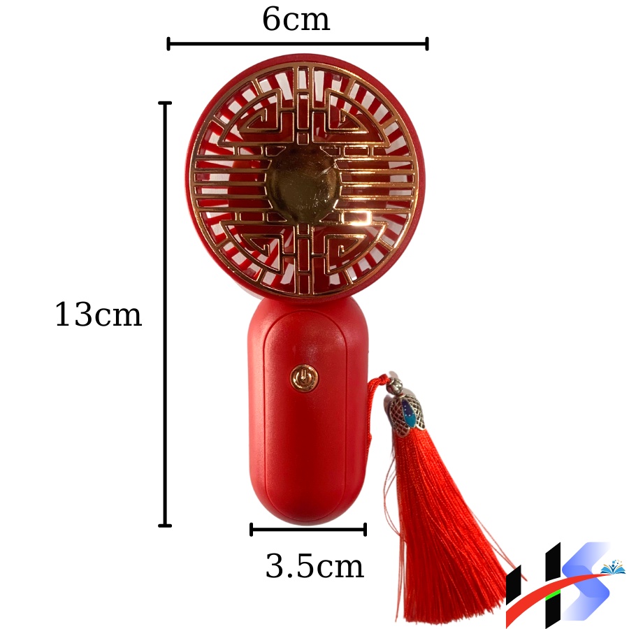 Quạt cầm tay mini Qcone PCX thiết kế dễ thương 4 cánh quạt, kèm 1 tấm che cánh quạt thay thế