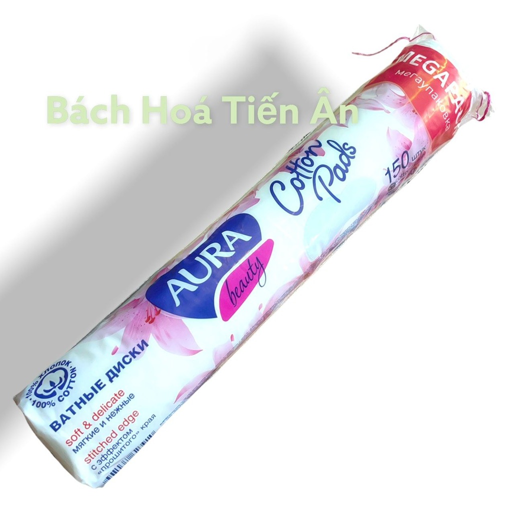 Bông Tẩy Trang AURA Beauty 150 Miếng (150) chính hãng Nga