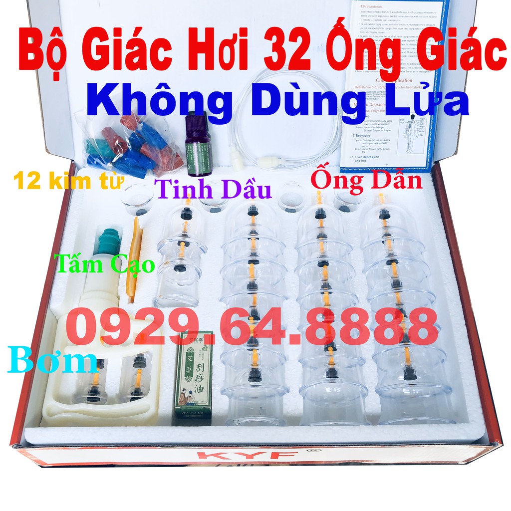 [GIÁ SỈ LOẠI 1] Bộ giác hơi chân không 32 cốc không dùng lửa.