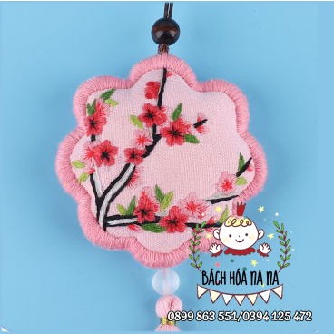 Kit thêu tay trang trí Túi thơm CỔ TRANG May Mắn Cầu An dành cho người mới tập thêu - Bách hóa na na