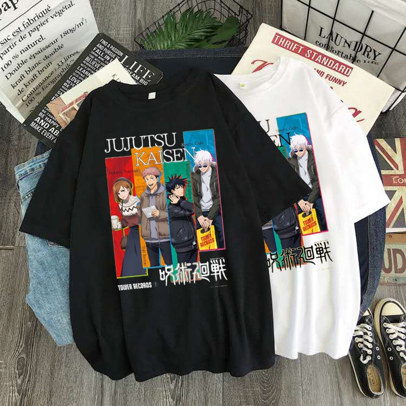 HOT🔥 Áo Phông Japanese Anime Jujutsu Kaisen mẫu mới cực chât độc đẹp giá rẻ 2 màu đen trắng