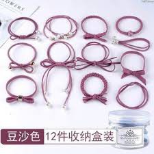 Combo 12 chun buộc tóc sang trọng kèm hộp 2020