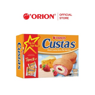 Bánh Custas Orion kem phô mai dâu 12 cái 282g