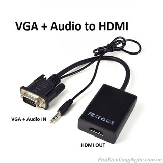 Cáp chuyển đổi vga + audio sang hdmi