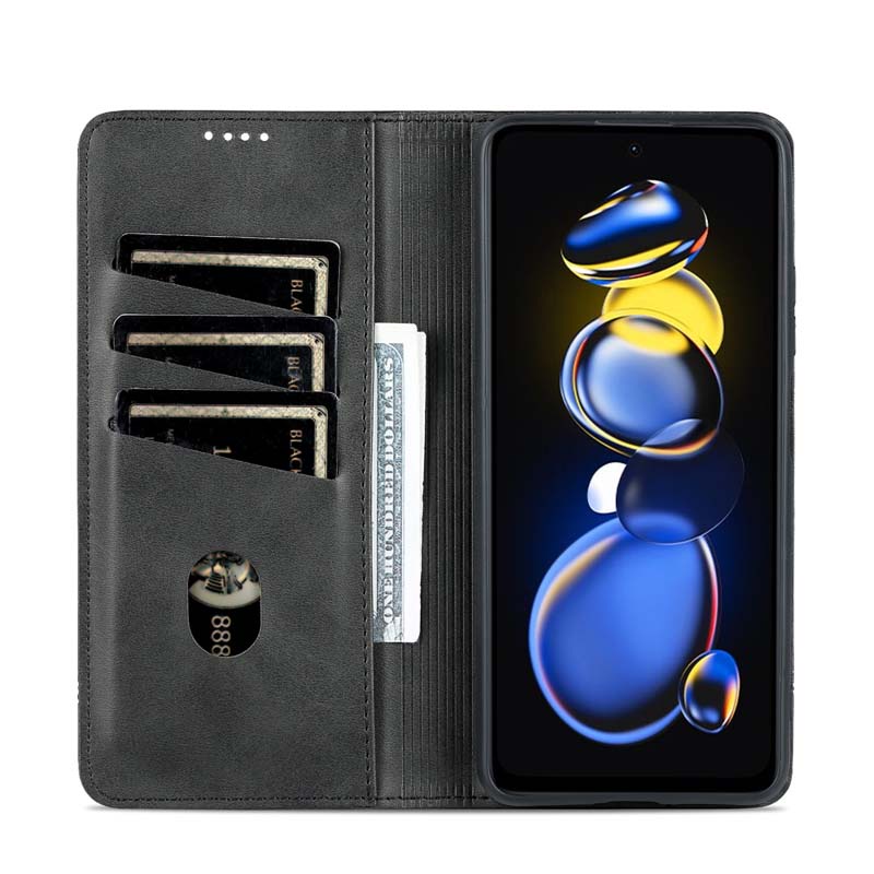Bao Da PU Nắp Gập Từ Tính Kiểu Ví Sang Trọng Kèm Ngăn Đựng Thẻ Cho Xiaomi POCO X4 GT Redmi Note 11T Pro