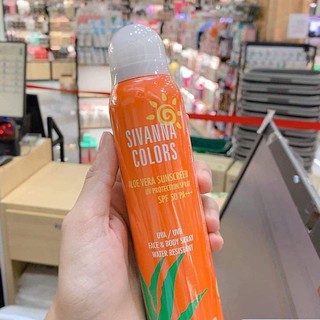Xịt chống nắng sivanna aloe vera sunscreen spf 50 pa+++ thái lan