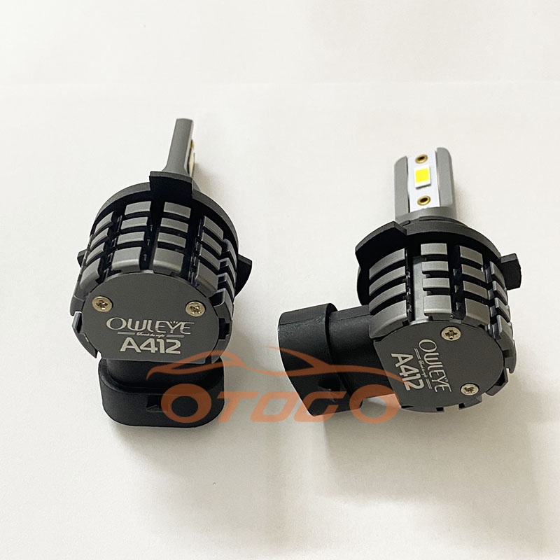 Đèn Led Sương Mù Ô Tô Owleye A412 Chân H11 , H8 , H9 , H16 , 2 Chế Độ Màu Trắng Vàng