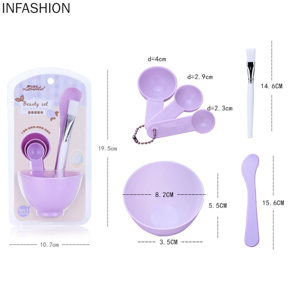 [Hàng mới về] Set 6 dụng cụ trộn đắp mặt nạ diy bằng nhựa tiện dụng