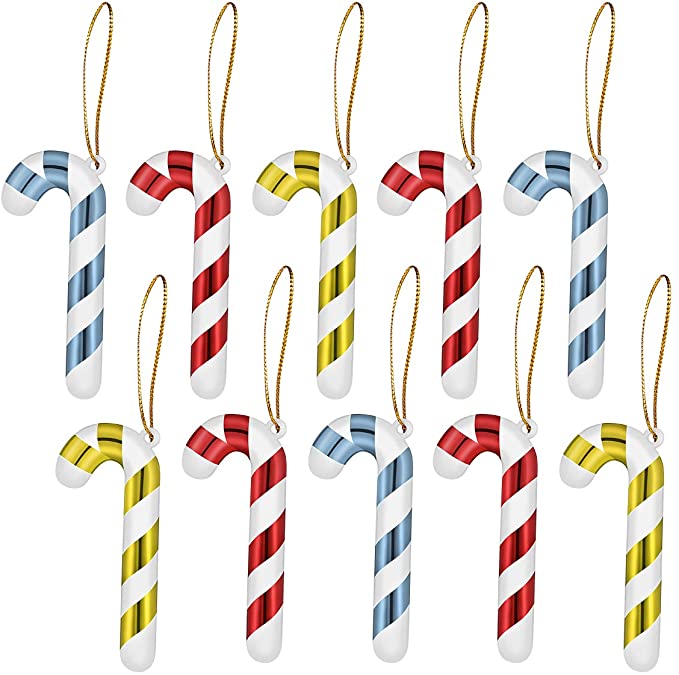 Bộ 12 thanh hình kẹo gậy treo trang trí cây thông Noel