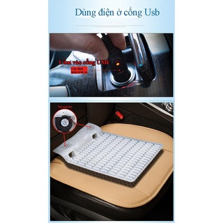Libishop - Lót ghế ô tô làm mát thoáng khí nguồn USB ô tô đa năng