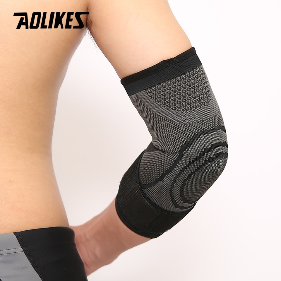 AOLIKES 1 Đai Quấn Khuỷu Tay Dệt 3D Co Giãn Hỗ Trợ Khuỷu Tay Khuỷu Tay Đánh Golf Giảm Đau