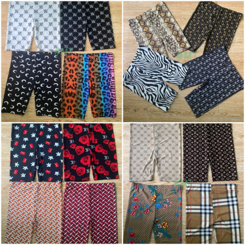 BIGSIZE Quần ngố trên gối legging đùi thun thái lan (hàng RAINBOW)