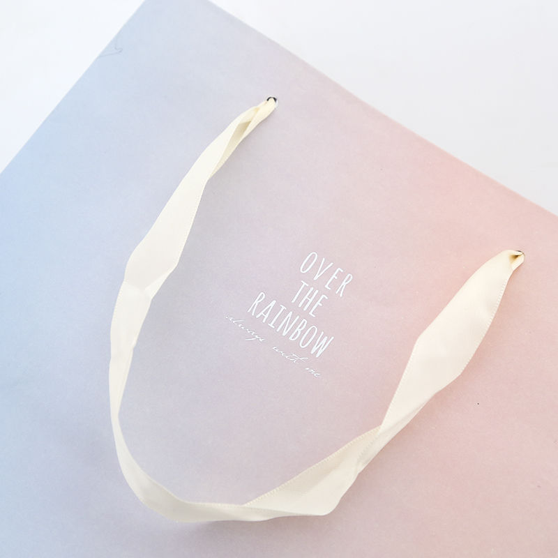 Set hộp và túi giấy màu gradient độc đáo dùng đựng trang sức/ quà tặng giáng sinh/ lễ tình nhân