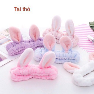 Băng đô rửa mặt, make up tai thỏ dễ thương