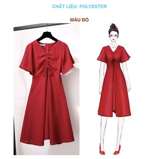 đầm rút dây mốt 2019 kèm hình thật